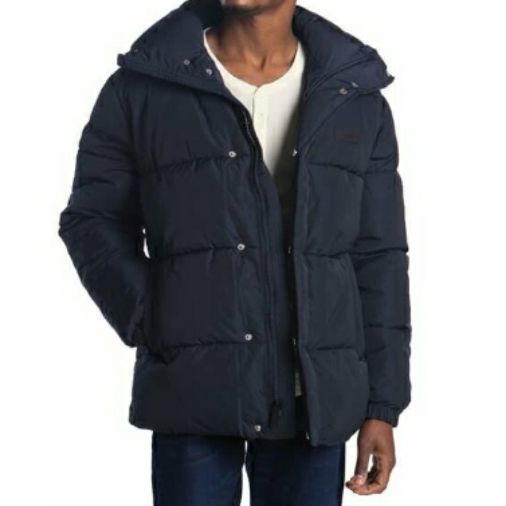 NEW Michael Kors Navy Denier Wide Quilt Coat